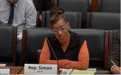 Congresswoman Simon Speaking at Transportation and Infrastructure Committee